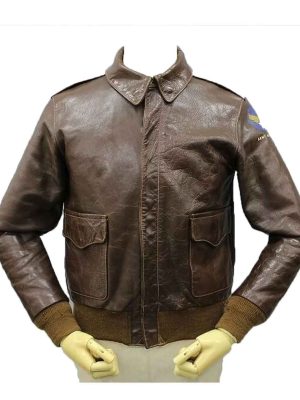 Chris Redfield Made In Heaven Air Force Flight Brown Leather Jacket
