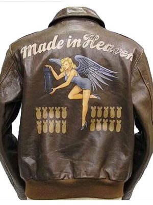 Chris Redfield Made In Heaven Air Force Flight Brown Leather Jacket