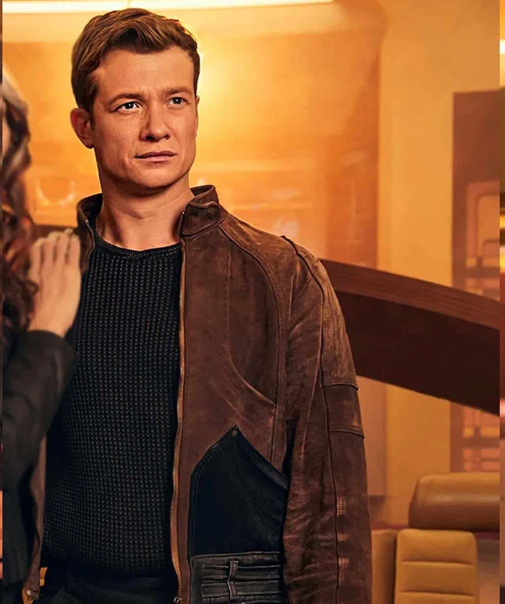Star Trek Picard Season 3 Jack Crusher Brown Suede Leather Jacket