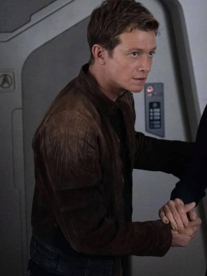 Star Trek Picard Season 3 Jack Crusher Brown Suede Leather Jacket