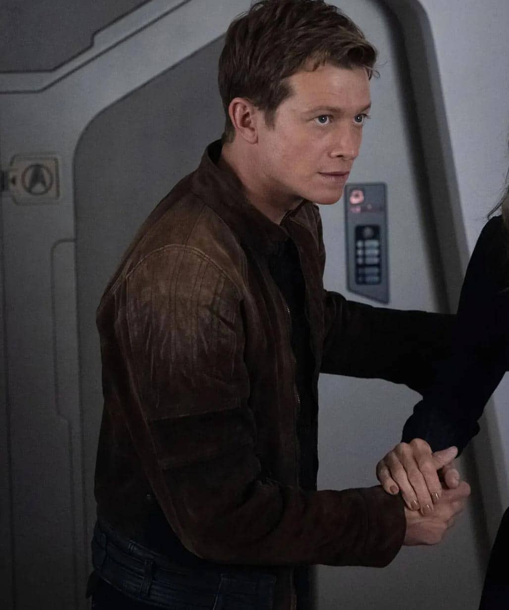 Star Trek Picard Season 3 Jack Crusher Brown Suede Leather Jacket