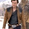 Han Solo A Star Wars Story Alden Ehrenreich Brown Suede Leather Jacket