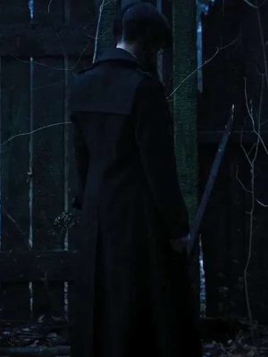 Jenna Ortega Wednesday 2022 Addams Black Wool Trench Coat