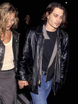Johnny Depp Black Classic Style Genuine Leather Jacket