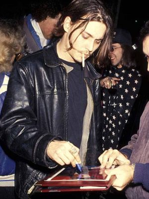 Johnny Depp Black Classic Style Genuine Leather Jacket