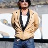 Johnny Depp Crock Of Gold Beige Brown Leather Jacket Outfit