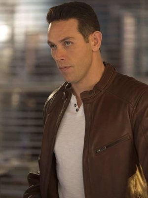 Kevin Alejandro Lucifer Den Espinoza Brown Leather Cafe Racer Jacket