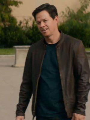 Mark Wahlberg Uncharted Brown Leather Jacket