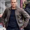 Matt Damon Jason Bourne 2016 Distressed Brown Leather Jacket
