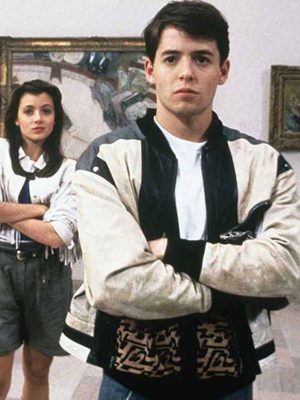 Matthews Broderick Ferris Bueller Day Off White Leather Jacket