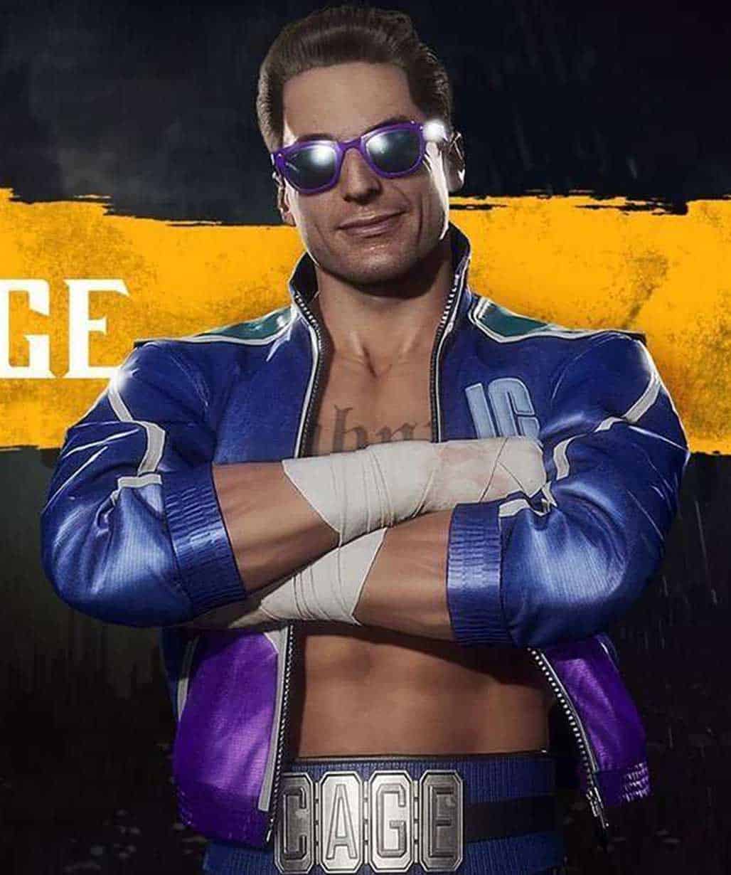 Mortal Kombat 11 Johnny Cage Blue Faux Leather Jacket