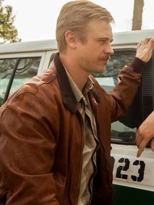 Steve Murphy Narcos Season1Boyd Holbrook Brown Leather Jacket