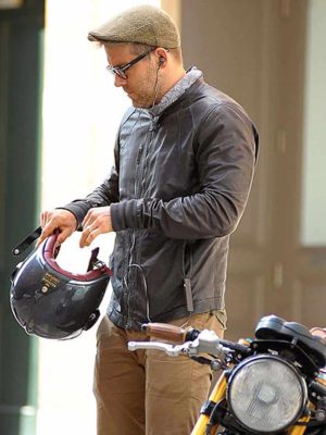 Ryan Reynolds Brown Motorcycle Leather Jacket