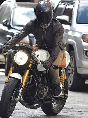 Ryan Reynolds Brown Motorcycle Leather Jacket