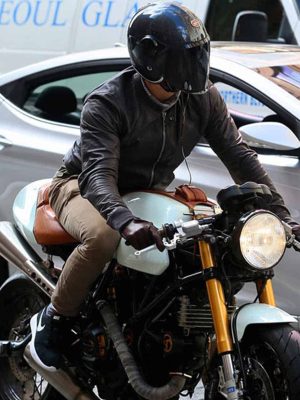 Ryan Reynolds Brown Motorcycle Leather Jacket