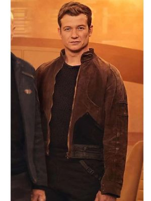 Star Trek Picard Season 3 Jack Crusher Brown Suede Leather Jacket