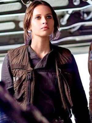 Star Wars Rogue One Jyn Erso Brown Vest Jacket