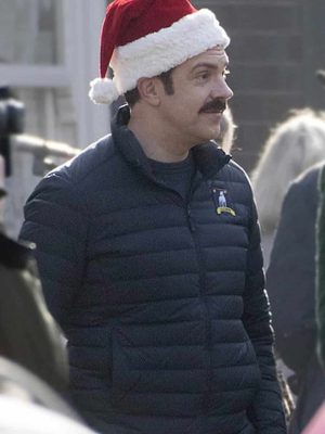 Ted Lasso S02 Jason Sudeikis Black Parachute Puffer Jacket