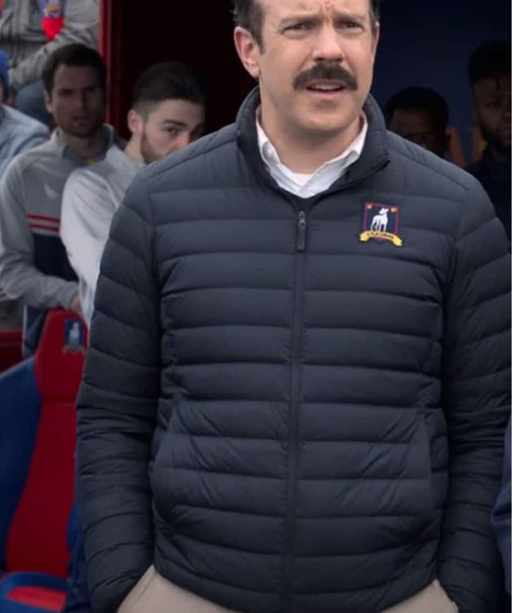 Ted Lasso S02 Jason Sudeikis Black Parachute Puffer Jacket