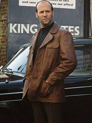 Terry Leather The Bank Job Jason Statham Brown Leather Jacket
