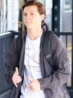 Tom Holland Spiderman Home Coming Peter Parker Grey Cotton Jacket