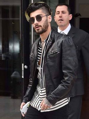 Zayn Malik Vintage Black Leather Jacket