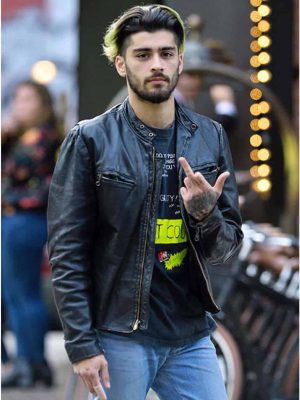 Zayn Malik Vintage Black Leather Jacket
