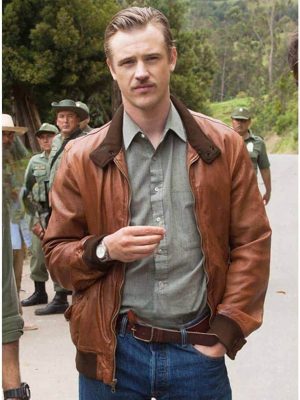 Steve Murphy Narcos Season 1 Boyd Holbrook Brown Leather Jacket
