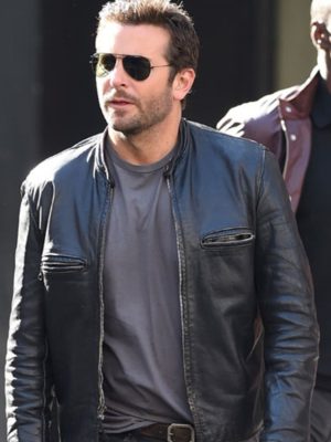 Adam Jones Burnt Bradley Cooper Black Leather Jacket
