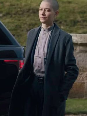 Billions S07 Taylor Mayson Grey Wool Trench Coat