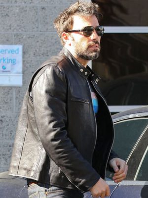 Ben Affleck Santa Monica Black Leather Jacket