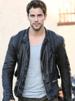 Brant Daugherty Fifty Shades Freed Sawyer Black Leather Jacket