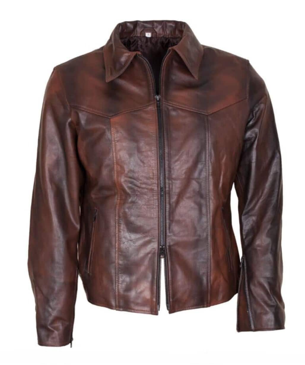 Bret Brown Café Racer Leather Jacket - Image 2
