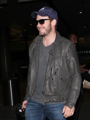 Chris Pratt Grey Leather Jacket