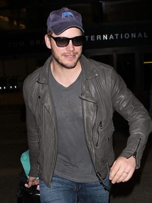 Chris Pratt Grey Leather Jacket