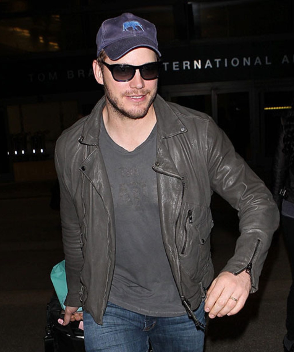 Chris Pratt Grey Leather Jacket