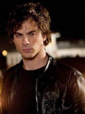 The Vampire Diaries Ian somerhalder Black Leather Jacket