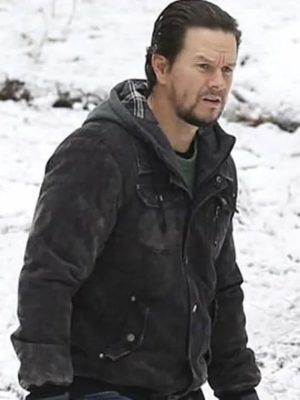 Mark Wahlberg Daddy's Home 2 Dusty Black Suede Leather Jacket