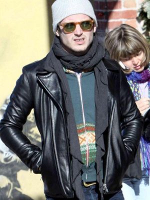 Elijah Wood Black Leather Jacket