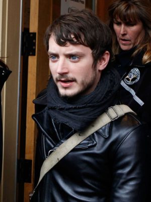 Elijah Wood Black Leather Jacket