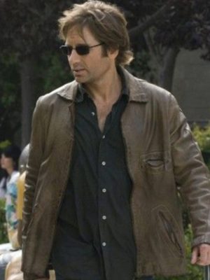 Hank Moody Californication Brown Leather Jacket