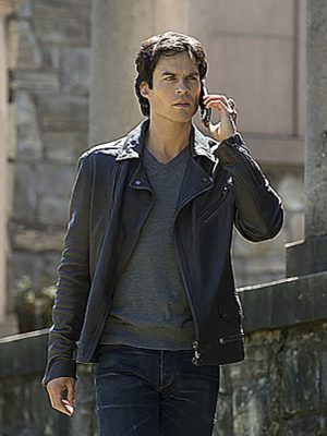 Ian Somerhalder The Vampire Diaries Black Leather Jacket
