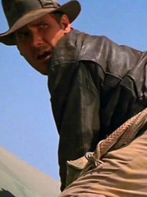 Indiana Jones Harrison Ford Distressed Brown Cowhide Leather Jacket