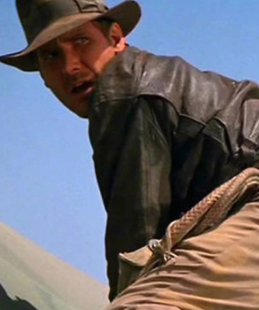 Indiana Jones Harrison Ford Distressed Brown Cowhide Leather Jacket