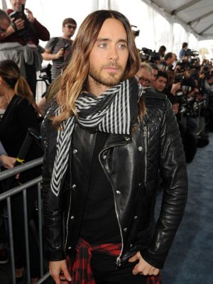 Jared Leto Black Leather Jacket
