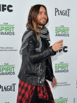 Jared Leto Black Leather Jacket