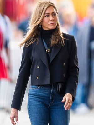 Jennifer Aniston The Morning Show Crop Wool Blazer