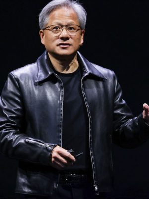 Jensen Huang Nvidia Black Leather Jacket