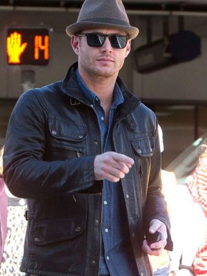 Jensen Ross Ackles Black Leather Jacket