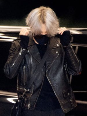 Jimin Black Leather Jacket